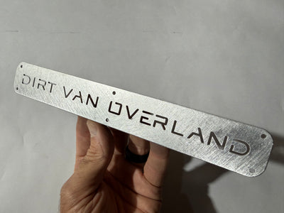 Dirt Van Overland Logo Plate
