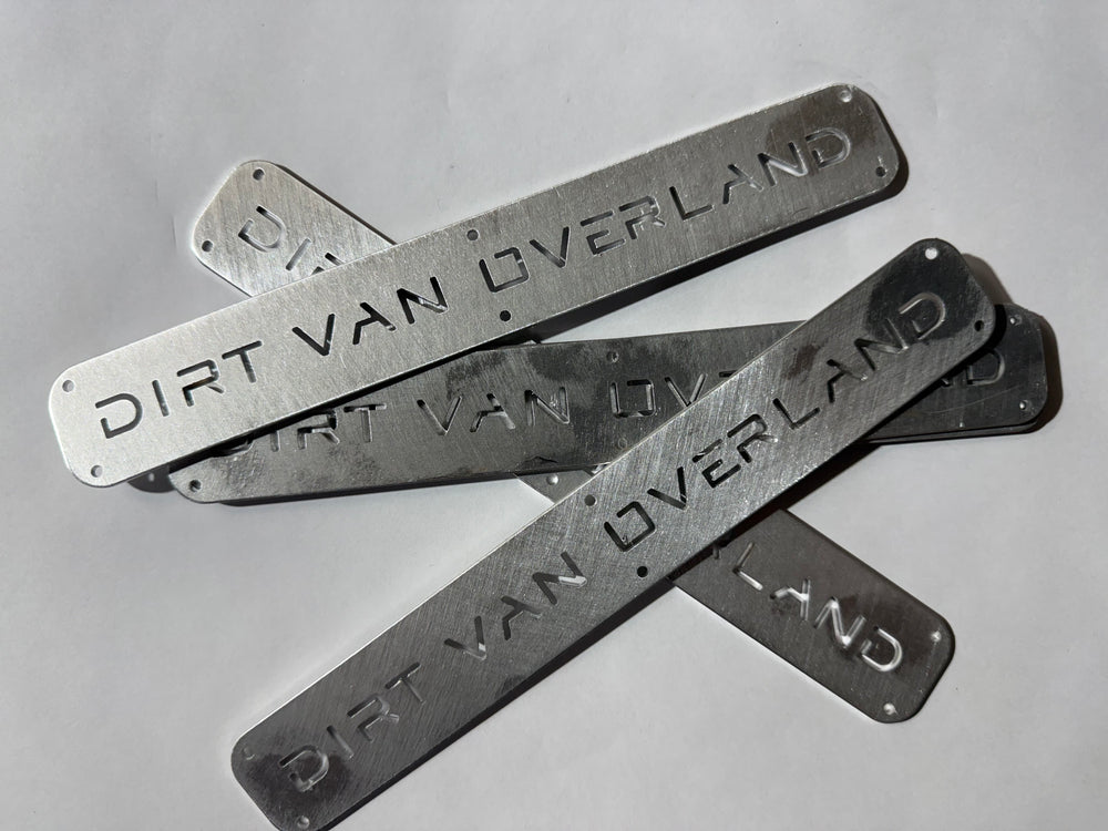 Dirt Van Overland Logo Plate
