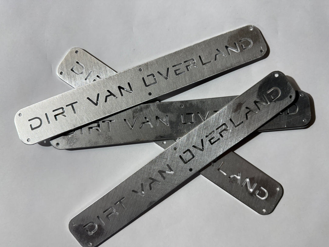 Dirt Van Overland Logo Plate