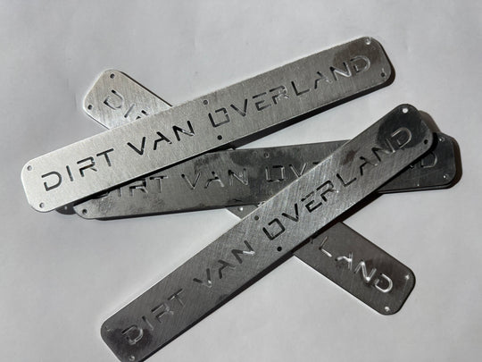Dirt Van Overland Logo Plate