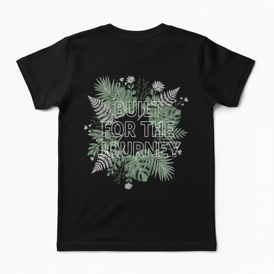 DVO Girls Youth Tee back with Built for the Journey foliage and thin font graphic